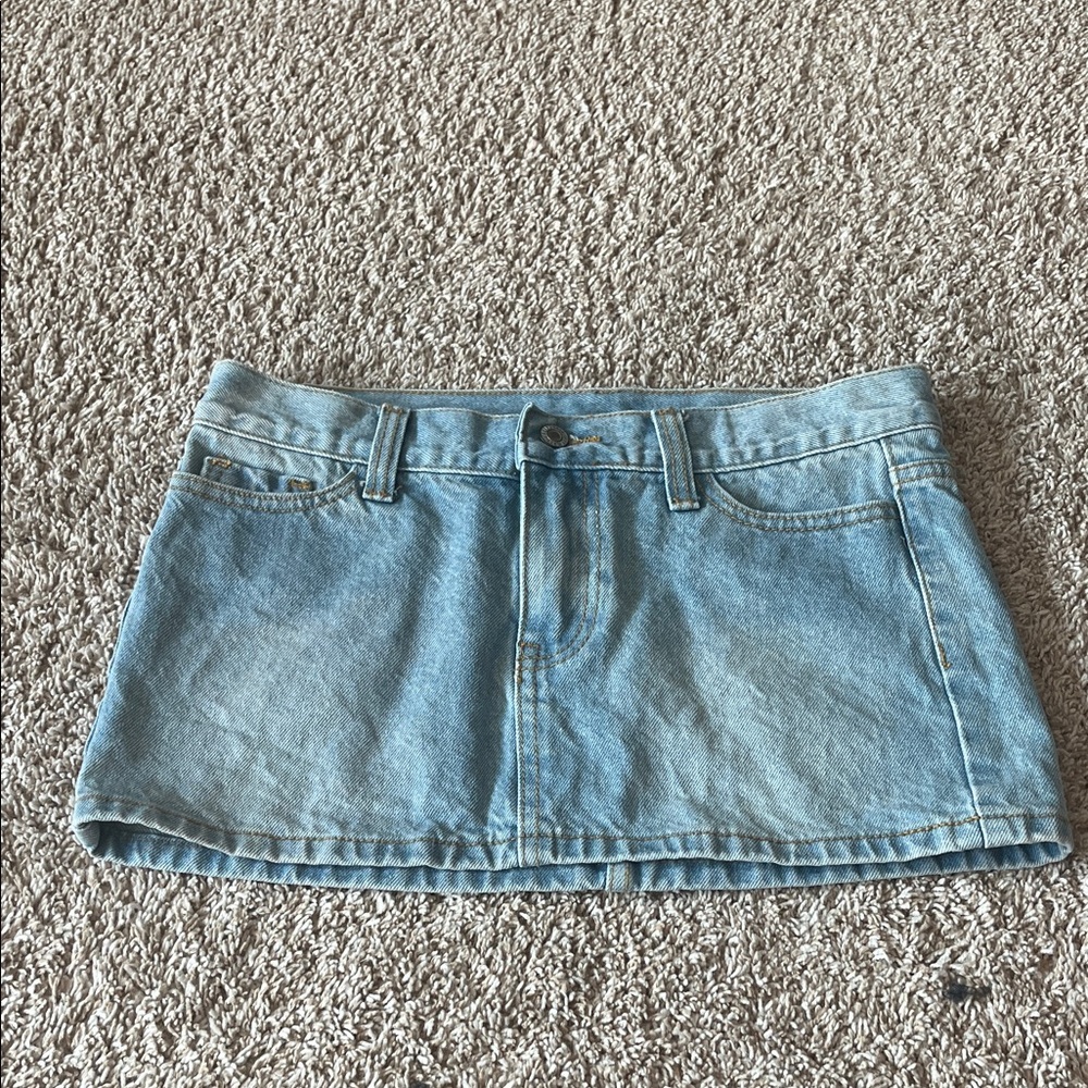 Brandy Melville Light Blue Mini Skirt
